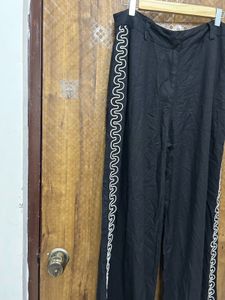 Embroidered Black Palazzo Pants(Brand new )