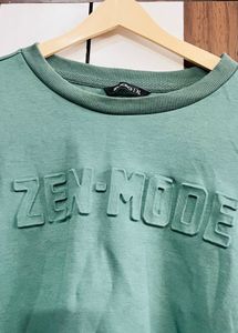 Cropped Green Sweatshirt
