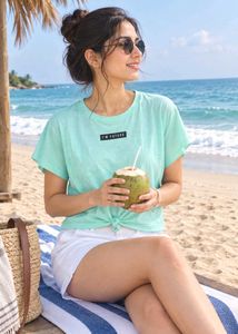 Mint Green T-Shirt with "I'M FUTURE" Graphic