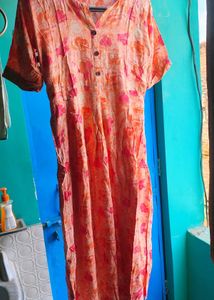 Charming Floral Print Dress(L)