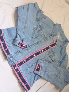Denim Jacket with Cocktail Ribbon