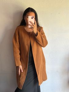 Cozy Brown Button-Up Coat