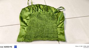 Vibrant Green Ruched Camisole Top