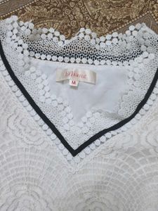 Elegant White Lace Top