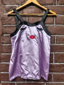 Cute Sleepwear Set with Eyelash Detail