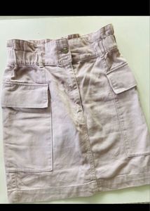 Light Pink Cargo Skirt