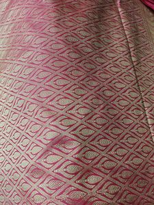 Parrot green Cotton silk Saree with Blouse