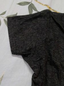 black Gray Graphic T-Shirt
