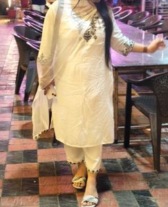 Elegant White Kurta Set with Dupatta