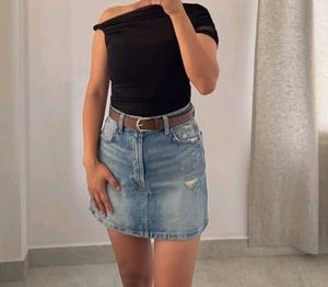 Zara Denim Mini Skirt