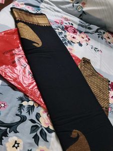 Black saree with blouse