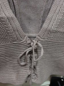 Knit Lace-Up Crop Top