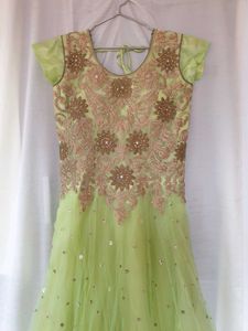 Pista Green Princess Gown
