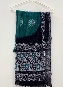 Green Batik Printed Kurta Set