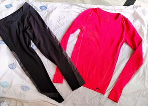 Pink Long Sleeve gym wear