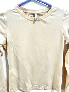 NEWME Solid Full Sleeve Top