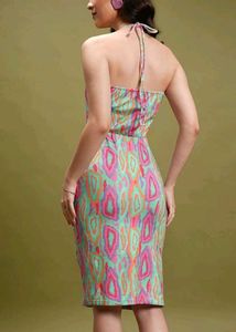 Y2K Halter Neck Ruched Mini Dress