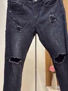 Men's Black Ripped Jeans