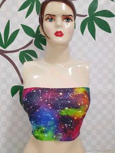 )1000)Galaxy Print Tube Top