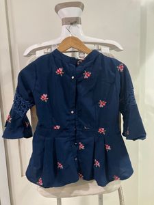 Blue Floral Top