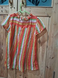 Striped Ruffle Blouse