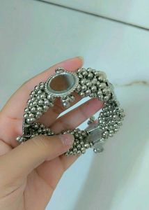 Oxidized Silver Mirror Bangle