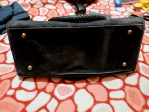 Hand Bag Wool Like Fabric