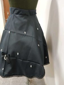 Elegant Navy A-Line Skirt