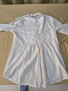 Elegant White Cotton Kurta