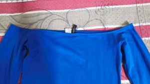 Vibrant Blue Off-Shoulder Top