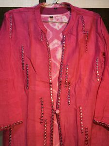 Embellished 2 piece Pink Festive Kurta