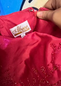 Stunning reddish Pink Embellished Gown