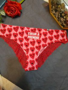 Cute Heart Print Lace Trim Panty✨