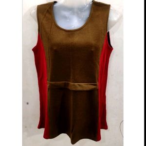 Sleeve Less Sweater Top For Women