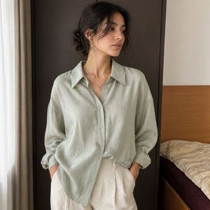 Oversized Green Button-Up Shirt(unused)
