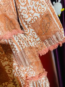 Boho Patchwork Tiered Kurta with Tassel Tie