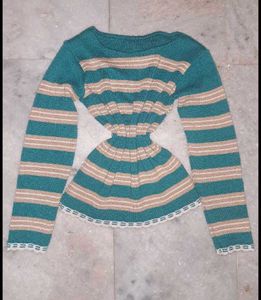 Striped Crew Neck Long Sleeve Sweater