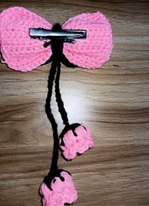 handmade crochet bow hair accessories