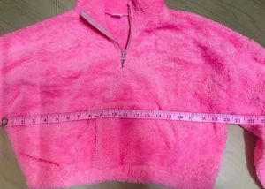 Cozy Pink Sherpa Half-Zip Pullover