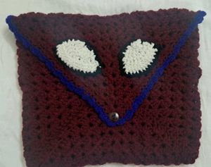 Handmade Crochet spiderman book cover