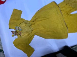 Yellow Embroidered Kurta Set with Sharara