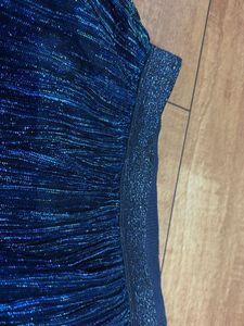 Sparkly Blue Pleated Skirt