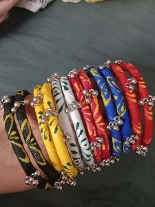 Set of Colorful Bangles with Bells