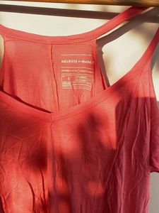 Coral Spaghetti Strap Tank Top
