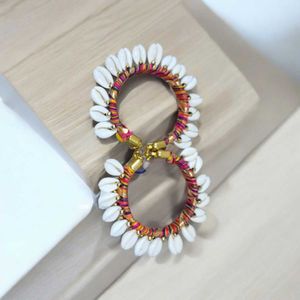 Boho Cowrie Shell Hoop bracelet
