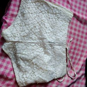 Lace High-Waisted Shorts