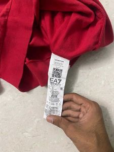 EA7 Emporio Armani Red Sweatshirt