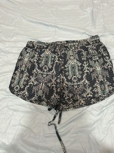 Boho Print Drawstring Shorts