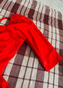 Vibrant Red Ethnic Gown