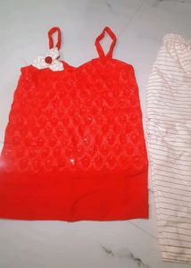 Adorable Baby Girl Red Dress